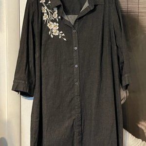 Plus size denim dress